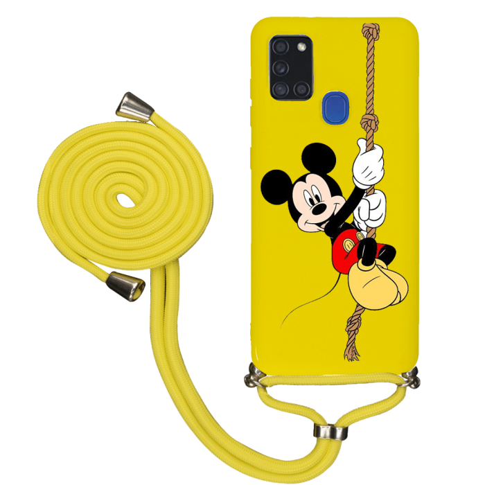 Samsung A21s İpli Lansman Kılıf - Mickey Mouse