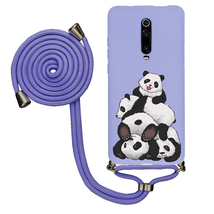 Xiaomi Mi 9T Pro İpli Lansman Kılıf - Cute Pandas