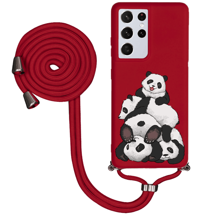 Samsung S21 Ultra İpli Lansman Kılıf - Cute Pandas