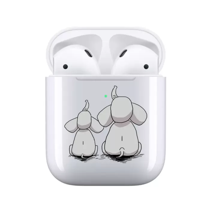 Airpods 1-2 Şeffaf Kılıf Elephants