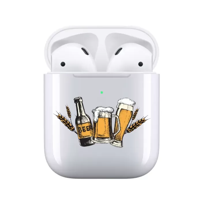 Airpods 1-2 Şeffaf Kılıf Beer