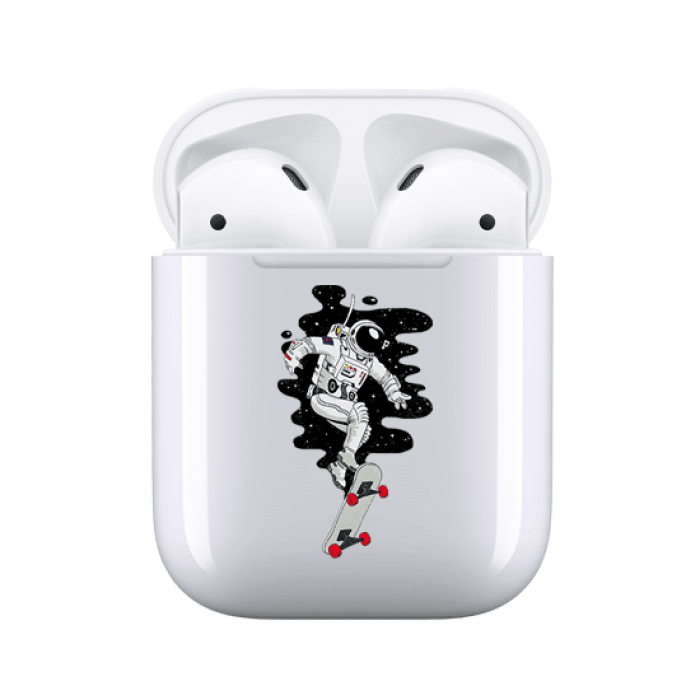 Airpods 1-2 Şeffaf Kılıf - Astro Skate