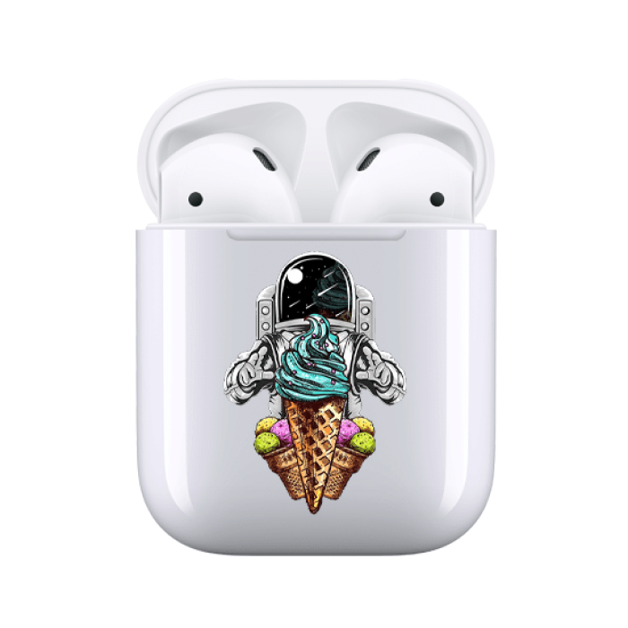 Airpods 1-2 Şeffaf Kılıf - Astro Cream