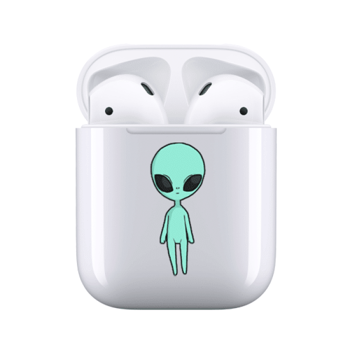 Airpods 1-2 Şeffaf Kılıf - Alien