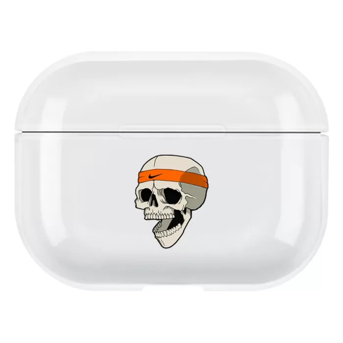 Airpods Pro 2. Nesil Şeffaf Kılıf - Nike Scull