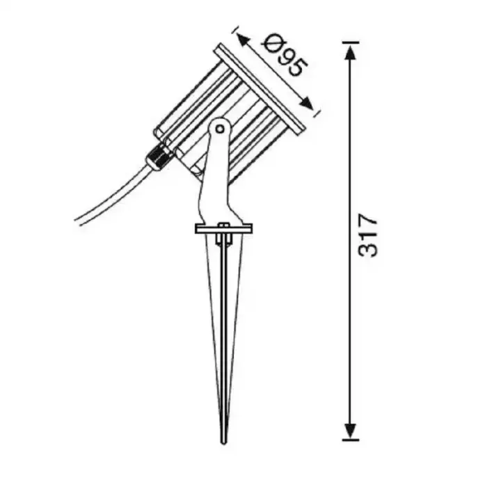 Jupiter JG655 Bahçe Spot Gu-10 Duylu