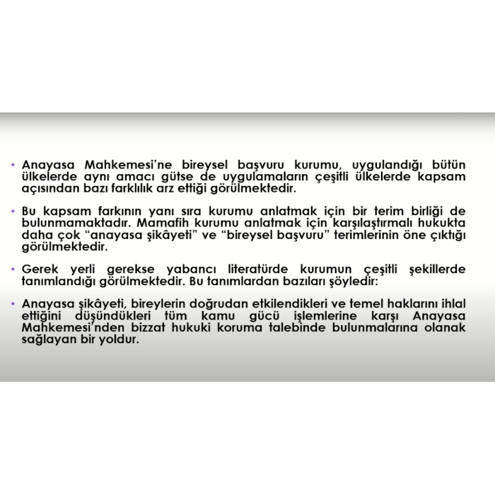 Anayasa Mahkemesi Bireysel Başvuru Sertifika Programı