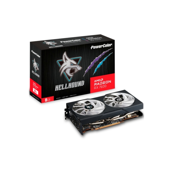 AMD Radeon Hellhound RX7600 OC 8GB 128 Bit GDDR6