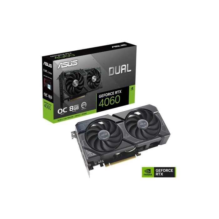 GEFORCE DUAL-RTX4060-O8G 8GB GDDR6 128BIT 1XHDMI 3XDP EKRAN KARTI Uyumlu