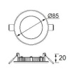 JUPİTER LD470 B 3W SIVA ALTI SLİM LED PANEL