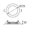 JUPİTER LD472 N 12W SIVA ALTI SLİM LED PANEL