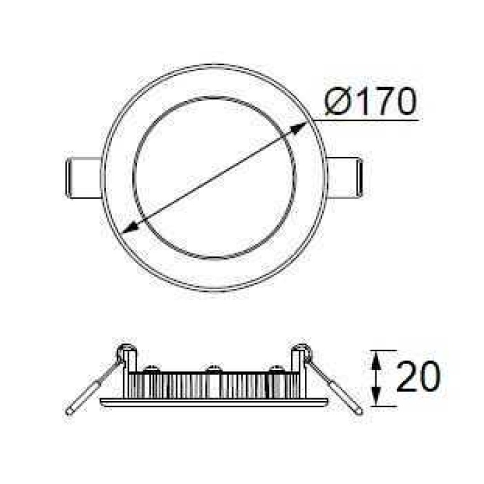 JUPİTER LD472 B 12W SIVA ALTI SLİM LED PANEL