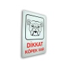 Dikkat  Köpek Var 25,5X36 Cm Metal Uyarı Levhası 