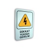  Yüksek Gerilim 16X24 Cm Foam Pvc Levha  Dikkat 