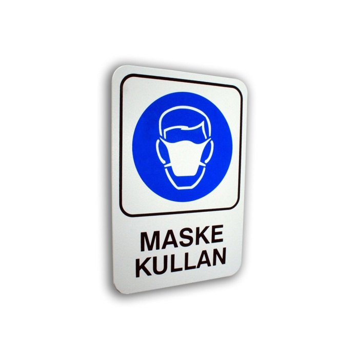 Maske Kullan 16X24 Cm Foam Pvc Levha