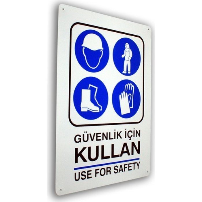 Adi̇Lon Güvenlik İçin Kullan 25,5 X 36 Cm Metal İş Güvenliği Levhası