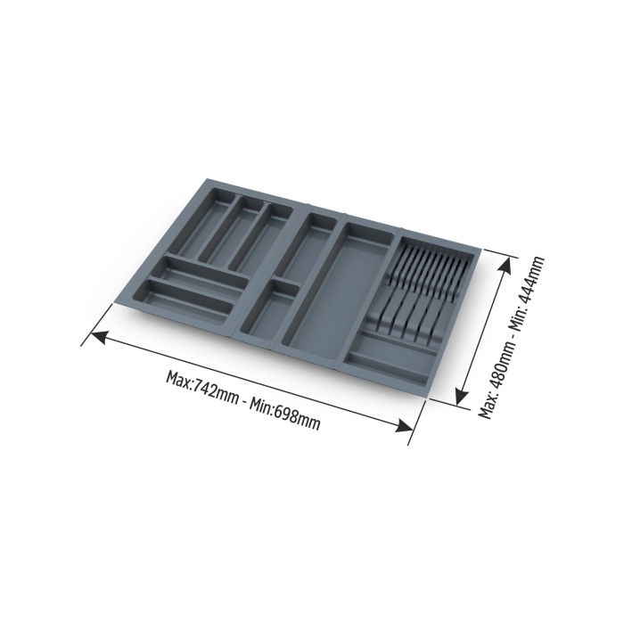 Çekmece içi kaşıklık ve Bıçaklık 74x48 Yandan ve Boydan 4,5 cm kesilebilir