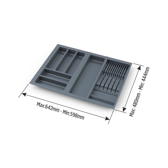 Çekmece içi kaşıklık ve Bıçaklık 64x48 Yandan ve Boydan 4,5 cm kesilebilir