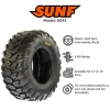 SunF Set 25x8R12 ve 25x10R12 A043 All Trail 6Kat Atv Lastik Takımı Ön-Arka