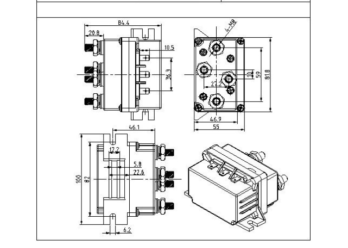 Vinç Rölesi Selenoid Janlas 12V400A Kontaktör