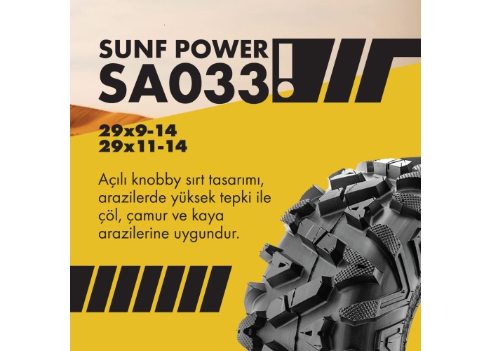 SunF 29x11-14 A033 Power 6PR Atv-Utv Arka Lastik