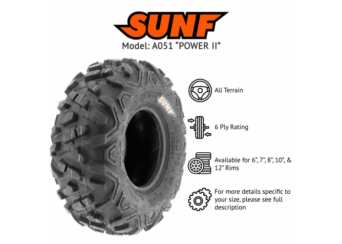 SunF 20X10-8 A051 Power II 6PR Atv Arka Lastik