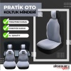 Seat Uyumlu Oto Koltuk Minderi - Oto Koltuk Koruyucu Minder - Ön İki + Arka Serme