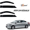 Hyundai Accent Blue 2012 4lü Kromlu Cam Rüzgarlığı A+ Yeni Dizayn