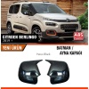 Citroen Berlingo 2019+ Uyumlu Yarasa Batman Ayna Kapağı Piano Black