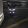 Honda PCX 125 Uyumlu Motosiklet Sis Farı - Mercekli 2 Renkli Beyaz ve Sarı Led Far