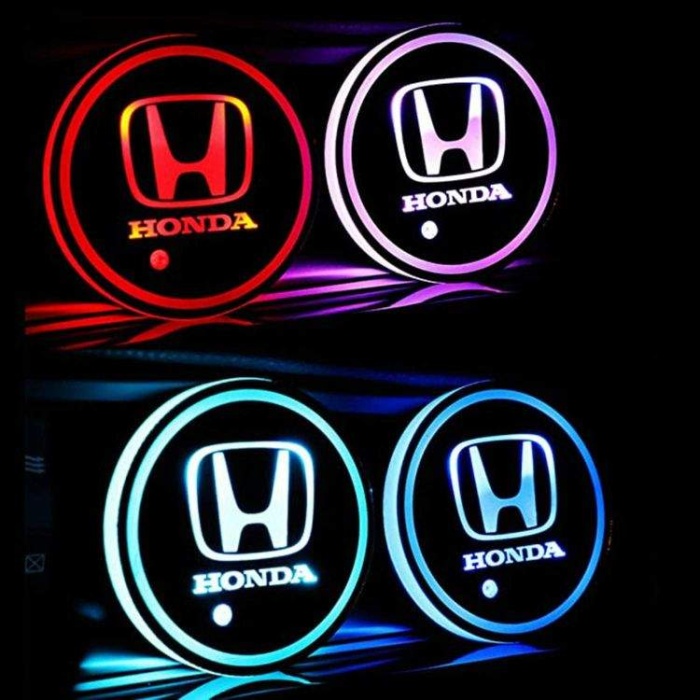 Honda Ledli Işıklı Bardaklık Altı - Usb Şarjlı - RGB Modlu -