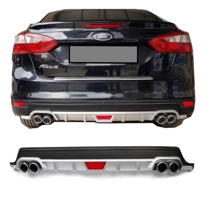 FORD FOCUS 3  UYUMLU DİFÜZÖR ARKA TAMPON EKİ/CRL MDL