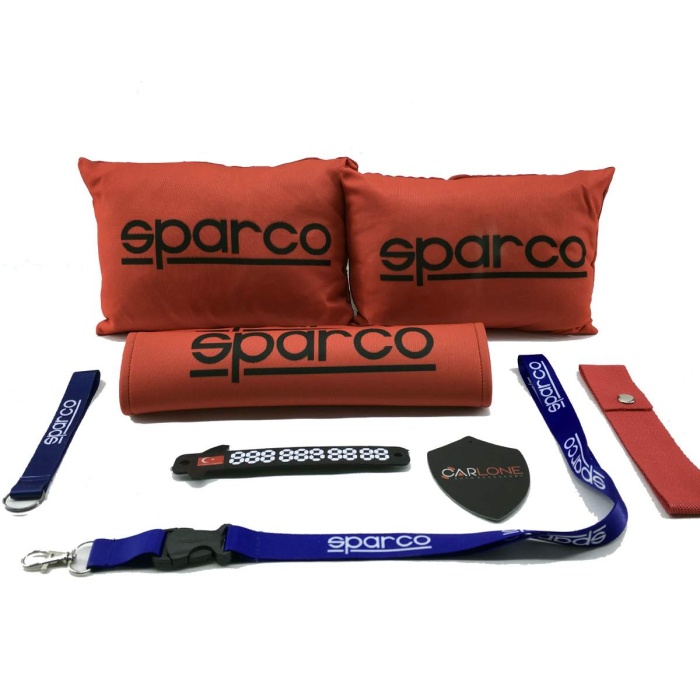 Sparco Konfor Seti - Sparco Oto Yastık Seti Kumaş - Sparco Oto Boyun Yastığı Takım