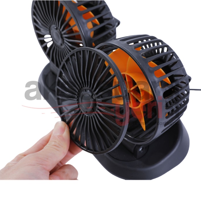 Araç İçi Vantilatör Fan Çift başlıklı 12Cm 12Volt - Ultra Yüksek Devir - A+ Ürün