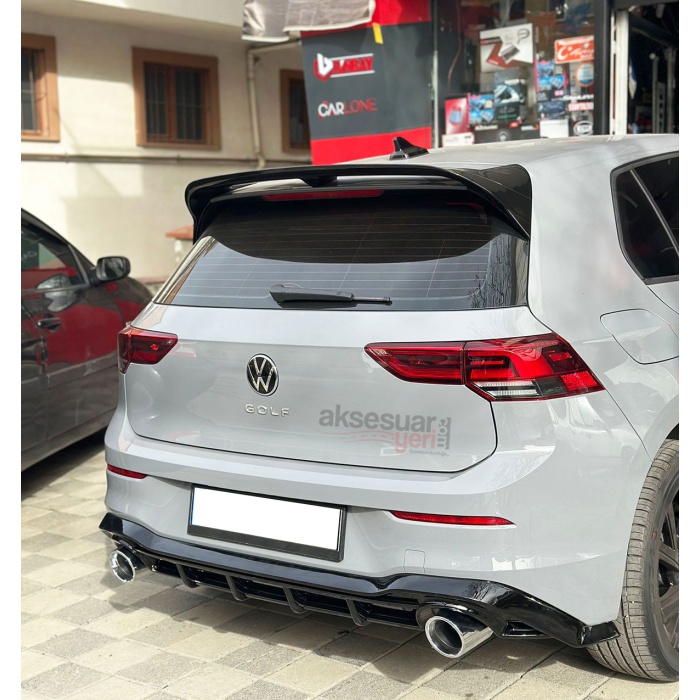 Volkswagen Golf 8 GTI Difüzör - Parlak Siyah Krom Uçlu