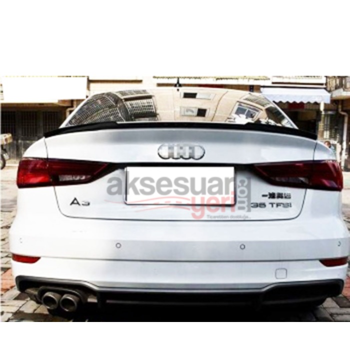 Audi A3 Sedan M4 Tip Spoiler Parlak Siyah Boyalı İthal Ürün Plastik