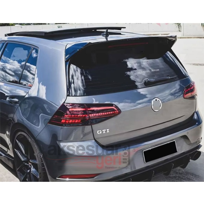 Volkswagen Golf 7 ve 7,5 R Spoiler - Piano Black-Parlak Siyah