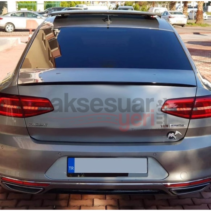 Volkswagen Passat B8 Spoiler Parlak Siyah Boyalı İthal Ürün Plastik