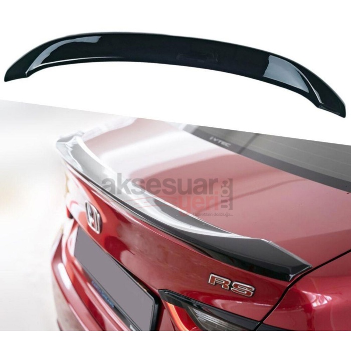 Honda City RS 2020 Bagaj Üstü Spoiler Parlak Siyah Boyalı İthal Ürün Plastik