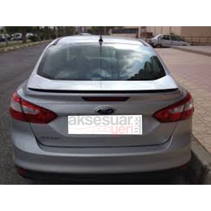 Ford Focus 2012-2018 Sedan Bagaj Üstü Spoiler Parlak Siyah Boyalı İthal Ürün Plastik