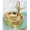 Tezgah Üstü KONİK Lavabo, PVD GOLD 304 Paslanmaz, 40x40x15 cm