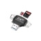 Card Reader Sd Micro Memory Card Reader 4 İn 1 Connectors Usb Reader Otg