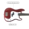 Azalea Pb Precision Electric Bass Guitar Red