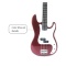 Azalea Pb Precision Electric Bass Guitar Red