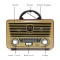 Meıer M-115Bt Şarjlı Bluetooth Retro Wooden Radio