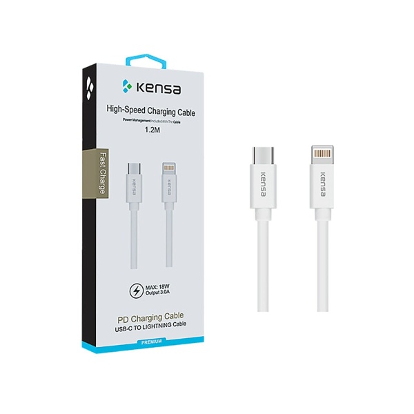 Kensa Pc-40 Usb C - Lightning Hızlı Şarj Kablosu