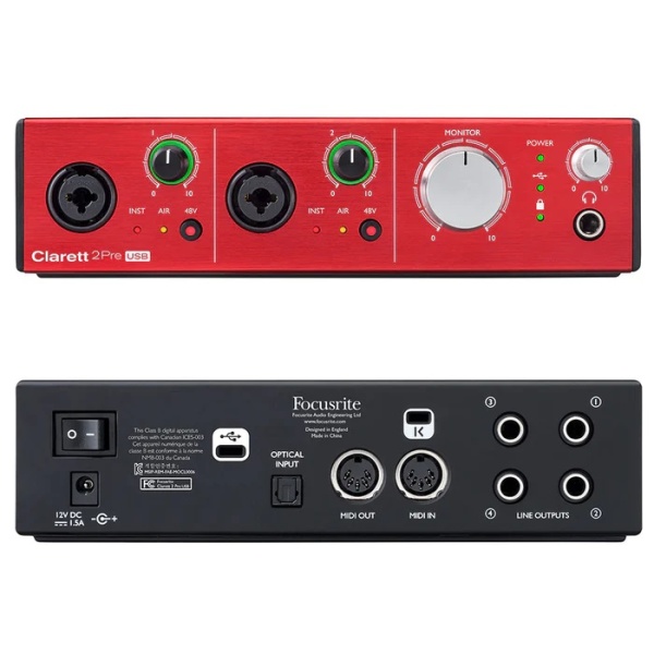 Focusrite Clarett 2 ve Usb Ses Kartı 2 El