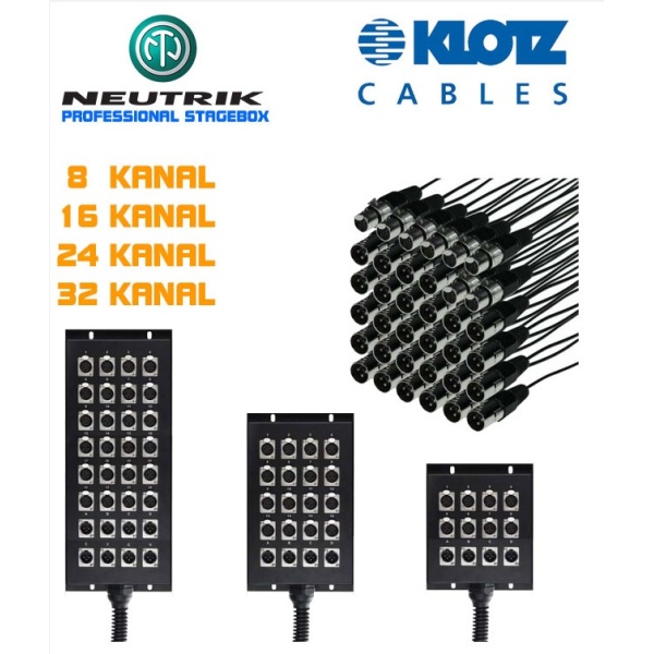 Klotz Neutrik Stage Box - 8 Kanal - 05 Metre