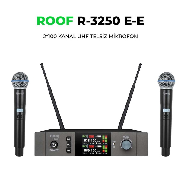 Roof R-3250 UHF Telsiz 2 El Mikrofon