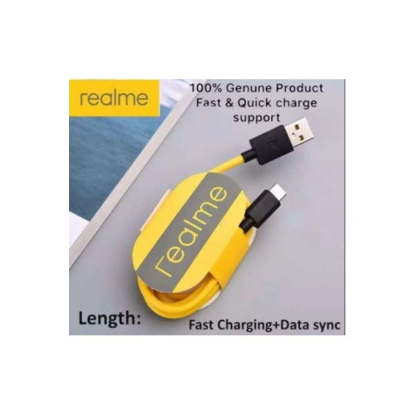 Realme Type-C Usb 3 0 Hızlı 1 Metre Kablo Data Kablo Sarı Renk Şarj Kablosu